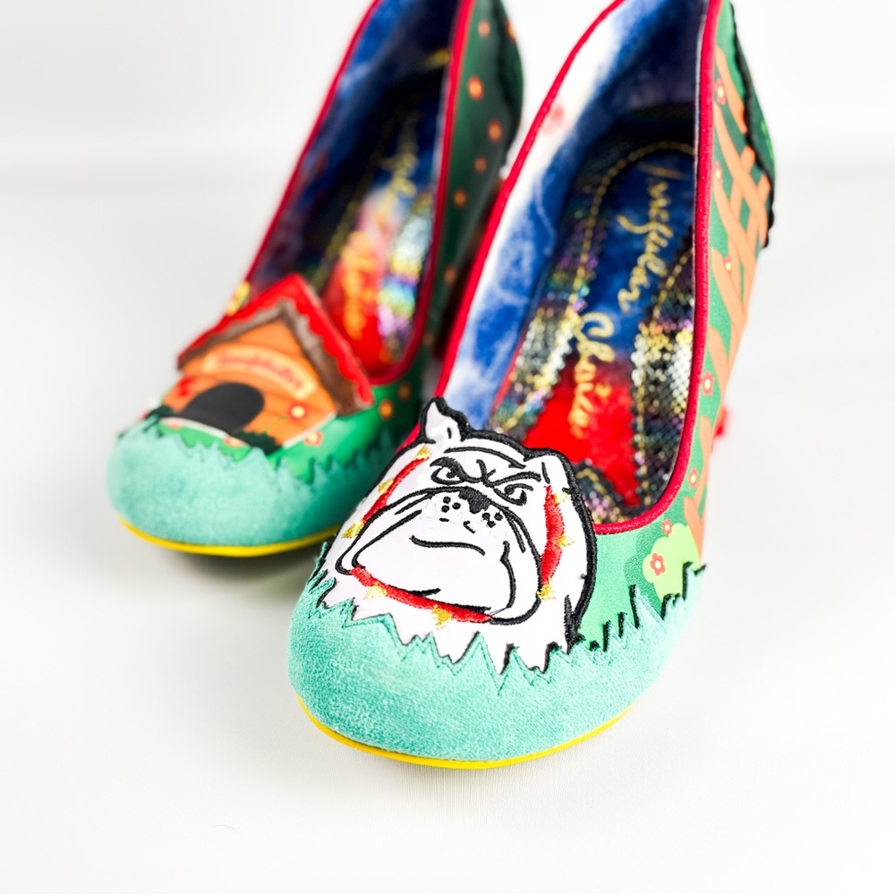 Irregular Choice “Top Dog” Bulldog & Beagle Heels – Sculpted Puppy Heel Design - Picture 4 of 9